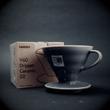 Hario V60 Ceramic Pour Over Coffee Maker Grey