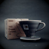 Hario V60 Ceramic Pour Over Coffee Maker Grey